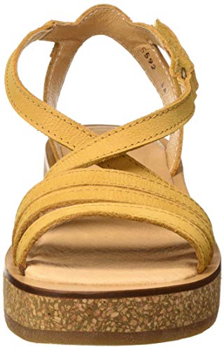 El Naturalista Tülbend N5592, Sandalias con Punta Abierta Mujer, Amarillo (Curry Curry), 39 EU