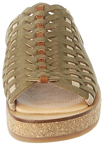 El Naturalista Tülbend N5593, Sandalias con Punta Abierta Mujer, Verde (Kaki Kaki), 39 EU