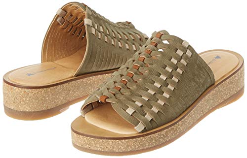 El Naturalista Tülbend N5593, Sandalias con Punta Abierta Mujer, Verde (Kaki Kaki), 39 EU