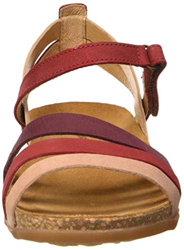 El Naturalista Zumaia, Sandalias con Punta Abierta para Mujer, Rojo (Tibet Mixed Tibet Mixed), 40 EU
