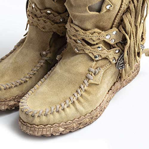 EL VAQUERO Squaw Silverston - Botas indias Squaw Silverstone Beige - Talla Beige Size: 38 EU