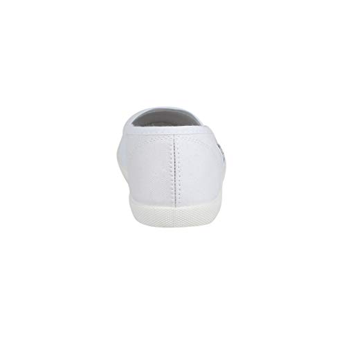 Elara Bailarina de Mujer Zapatillas Planas y Cómodas Chunkyrayan Blanco K160 White-39