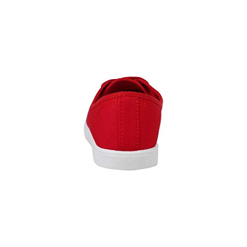 Elara Bailarina Mujer Sneaker con Cordones Chunkyrayan Rojo CL33311 Red-37