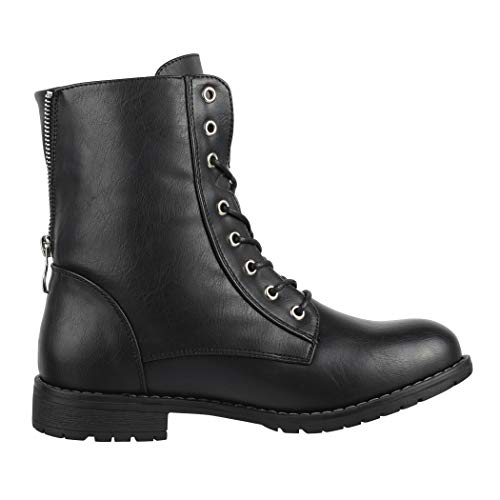 Elara Botas de Trabajo Mujer Chunkyrayan Negro KA16-22SL-Schwarz-39
