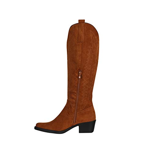 Elara Botas de Vaquero Mujer Chunkyrayan Camello F1225 Camel-40