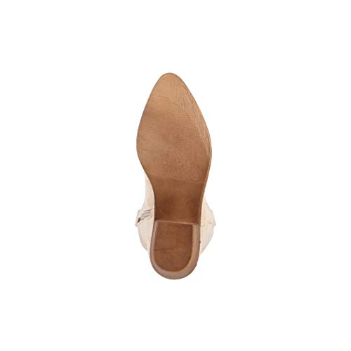 Elara Botas de Vaquero Mujer Estilo Motero Chunkyrayan Beige 301-A32S Beige-37