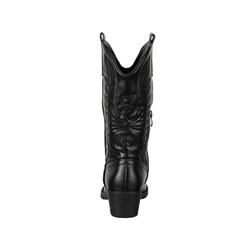Elara Botas de Vaquero Mujer Estilo Motero Chunkyrayan Negro 301-A32 Black-36