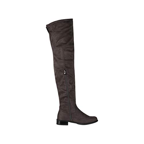 Elara Botas Mujer Overknee sobre Rodilla Chunkyrayan Gris MR-1 Grey-37