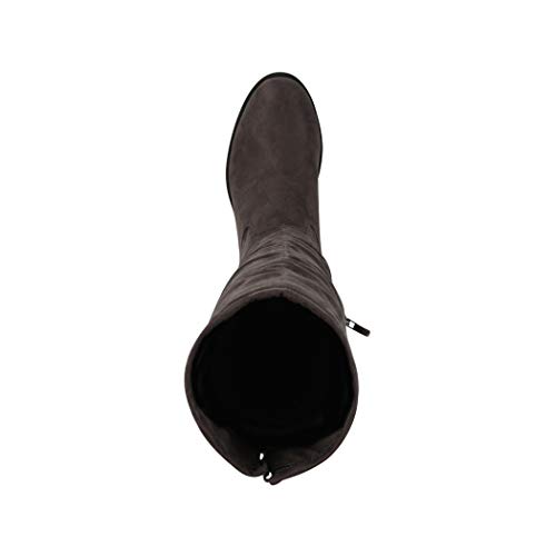 Elara Botas Mujer Overknee sobre Rodilla Chunkyrayan Gris MR-1 Grey-37