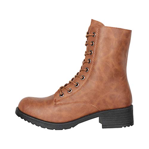 Elara Botines con Cordones Mujer Chunkyrayan Camello 1219B-PA Camel-37