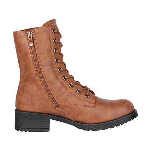 Elara Botines con Cordones Mujer Chunkyrayan Camello 1219B-PA Camel-37