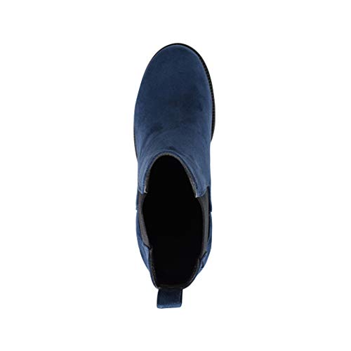 Elara Botines de Mujer Chunkyrayan Azul Oscuro KA523-1 Dk.Blue-38