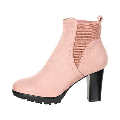 Elara Botines Mujer Chunkyrayan Beige Claro KL0613 Nude-38