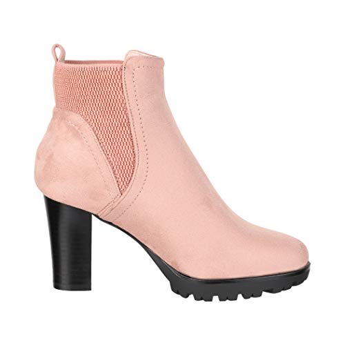 Elara Botines Mujer Chunkyrayan Beige Claro KL0613 Nude-38