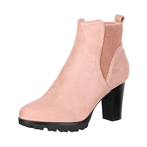 Elara Botines Mujer Chunkyrayan Beige Claro KL0613 Nude-38