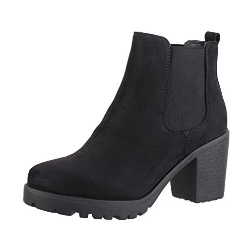 Elara Botines Mujer Chunkyrayan Negro Neu-KA523-1sl Black-36