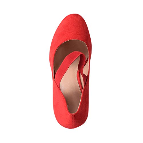 Elara Zapato de Tacón Alto con Correa Mujer Vintage Chunkyrayan Rojo E22500 Red-37