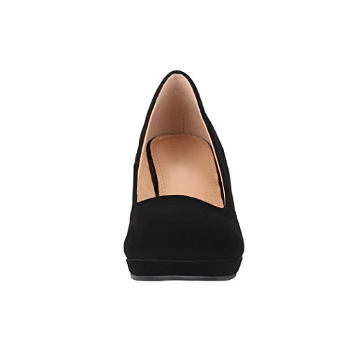 Elara Zapato de Tacón Alto Mujer Cuña Plataforma Chunkyrayan Negro B8011Y-PM-36-Schwarz