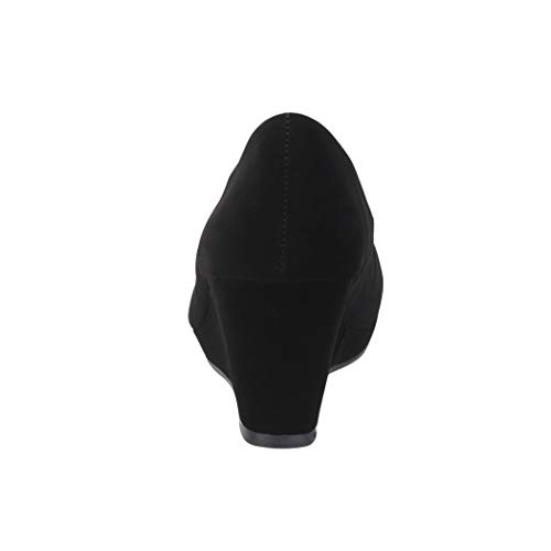 Elara Zapato de Tacón Alto Mujer Cuña Plataforma Chunkyrayan Negro B8011Y-PM-36-Schwarz