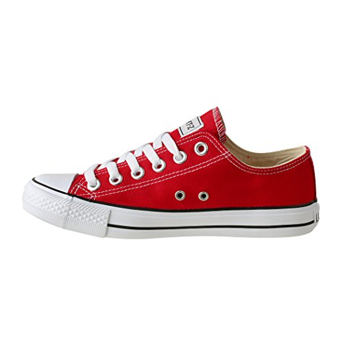 Elara Zapatos Unisex Deportivas Chunkyrayan Rojo BenkeyB CA01/CB09 Red-36