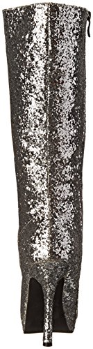 Ellie Shoes 421- Zara – Botas de caña alta para mujer., Plateado (Plateado), 10 B(M) US