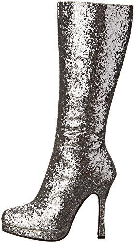 Ellie Shoes 421- Zara – Botas de caña alta para mujer., Plateado (Plateado), 10 B(M) US