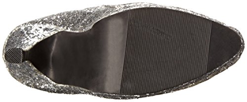 Ellie Shoes 421- Zara – Botas de caña alta para mujer., Plateado (Plateado), 10 B(M) US