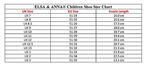 ELSA & ANNA UK1stChoice-Zone Última Diseño Niñas Princesa Reina de Nieve Partido Zapatos Zapatos de Fiesta Sandalias (Plata, Euro 25-Longitud:16.6cm)