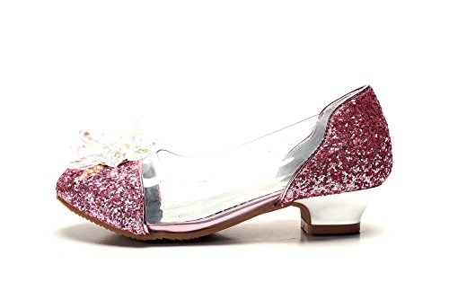 ELSA & ANNA Última Diseño Niñas Princesa Reina de Nieve Partido Zapatos Zapatos de Fiesta Sandalias PNK16-SH (PNK16-SH, Euro 24-Longitud:16.0cm)
