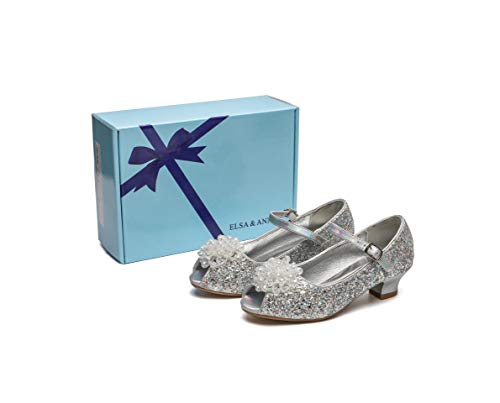 ELSA & ANNA® Última Diseño Niñas Princesa Reina de Nieve Partido Zapatos Zapatos de Fiesta Sandalias SIL24-SH (24 EU)