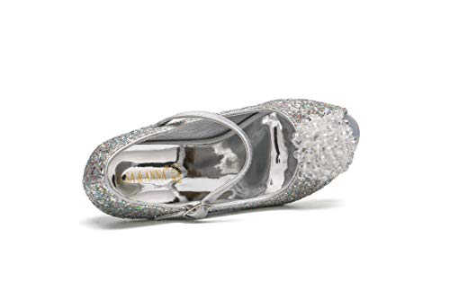 ELSA & ANNA® Última Diseño Niñas Princesa Reina de Nieve Partido Zapatos Zapatos de Fiesta Sandalias SIL24-SH (24 EU)
