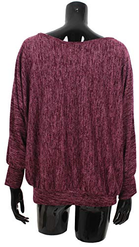 Emma & Giovanni - Sudadera con Perlas - Mujer (Rojo, L-XL)