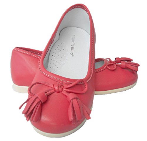 ennellemoo® Made in EU - Alpargatas/Zapatos de tacón/Mocasines Niñas, Color Rojo, Talla 28 EU
