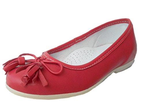 ennellemoo® Made in EU - Alpargatas/Zapatos de tacón/Mocasines Niñas, Color Rojo, Talla 28 EU