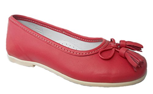 ennellemoo® Made in EU - Alpargatas/Zapatos de tacón/Mocasines Niñas, Color Rojo, Talla 28 EU