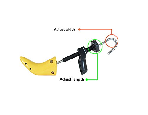 Ensanchador de zapatos para mujer (sencillo), largo y ancho extendido de los zapatos ajustados, EU 36 - 41 (damas, medio, amarillo)