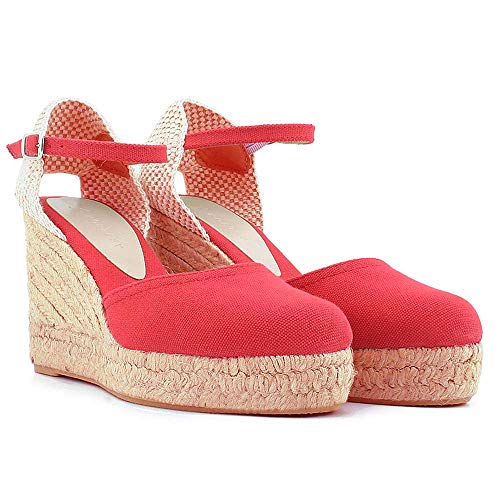 Esparto CUÑA Alta 7 Cuerdas Textil (38, Rojo)