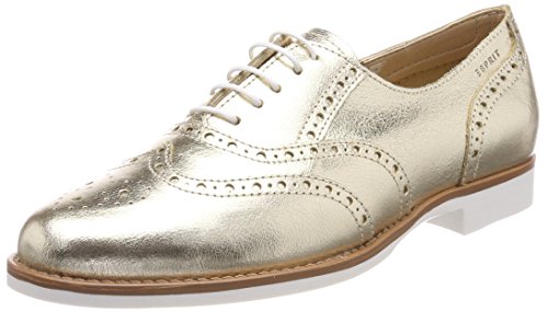 ESPRIT Aida Met Lu, Zapatos de Cordones Oxford Mujer, Dorado (Gold), 39 EU