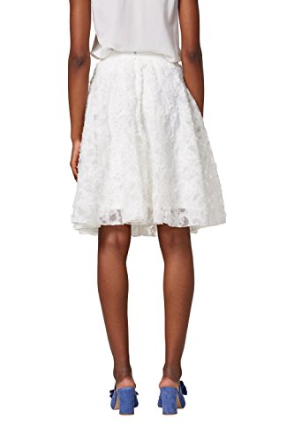 ESPRIT Collection 028eo1d009 Falda, Blanco (Off White 110), 36 (Talla del Fabricante: 34) para Mujer