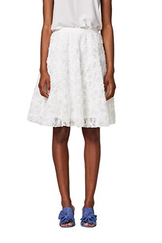 ESPRIT Collection 028eo1d009 Falda, Blanco (Off White 110), 36 (Talla del Fabricante: 34) para Mujer