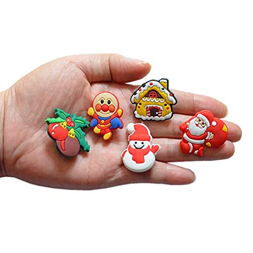 Etern 50 Piezas Different Shoe Charms, Adornos de Zapatos PVC Encantos de Zapatos de Dibujos Animados, para Decoración de Fiestas, Regalos de Navidad para Niños