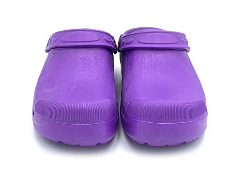 EVA Color Violeta Talla 38, Zueco de Trabajo para sanidad y hostelería Unisex Certificado CE EN ISO 20347 Marca DIAN