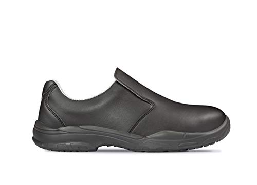 Exena Tulip S1 - Zapatos de seguridad antideslizantes con tapa protectora, color Negro, talla 39 EU