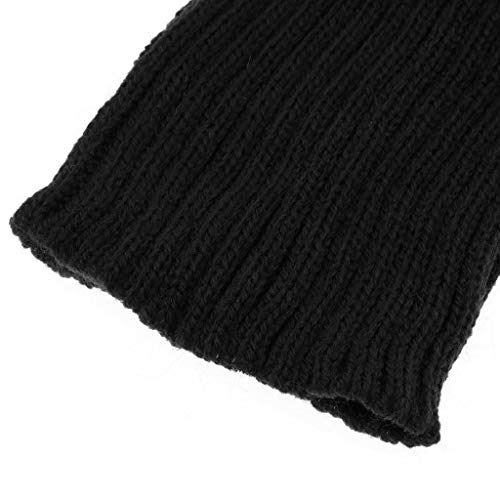 F Fityle Botas de Punto Mullidas Manguitos Adorno Puño Calentador Diseño Lindo Llamativo - Negro, Única
