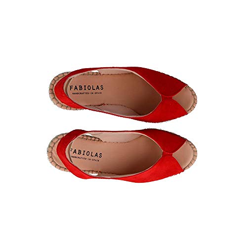 FABIOLAS HANDCRAFTED IN SPAIN BY CALZADOS ZEL´S Alpargata cuña plataforma ante - Red, 38, FEEL, CUÑA PLATAFORMA