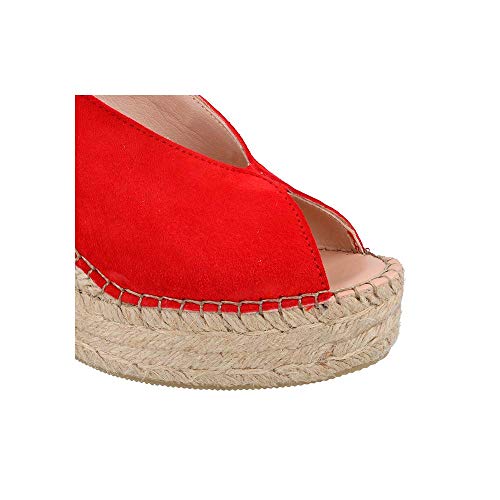 FABIOLAS HANDCRAFTED IN SPAIN BY CALZADOS ZEL´S Alpargata cuña plataforma ante - Red, 39, FEEL, CUÑA PLATAFORMA