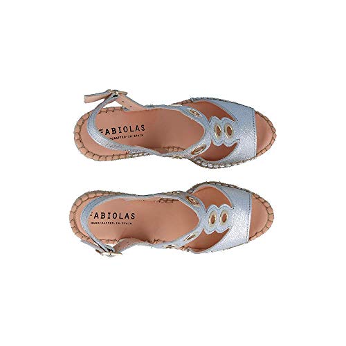 FABIOLAS HANDCRAFTED IN SPAIN BY CALZADOS ZEL´S Alpargata cuña sunny - Plata, 38, FRESH, CUÑA