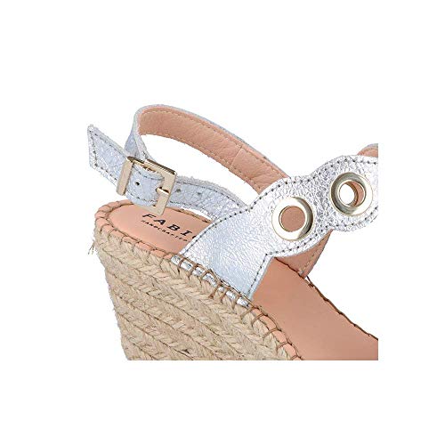 FABIOLAS HANDCRAFTED IN SPAIN BY CALZADOS ZEL´S Alpargata cuña sunny - Plata, 38, FRESH, CUÑA