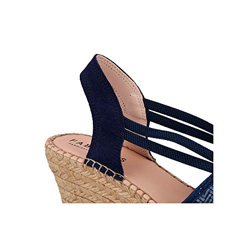 FABIOLAS HANDCRAFTED IN SPAIN BY CALZADOS ZEL´S Alpargata cuña tesa - Marino, 39, FIT, CUÑA