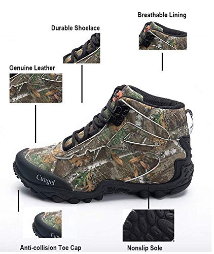 FACAI Nuevos Hombres De Lona Camo Escalada Zapatos De Senderismo Al Aire Libre Botas Tácticas Militares Botas De Trekking Impermeables para Acampar,Purple-40